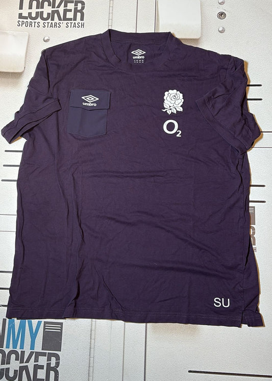 Sam Underhill - England Rugby Initialled Squad Presentation T-Shirt [Purple]