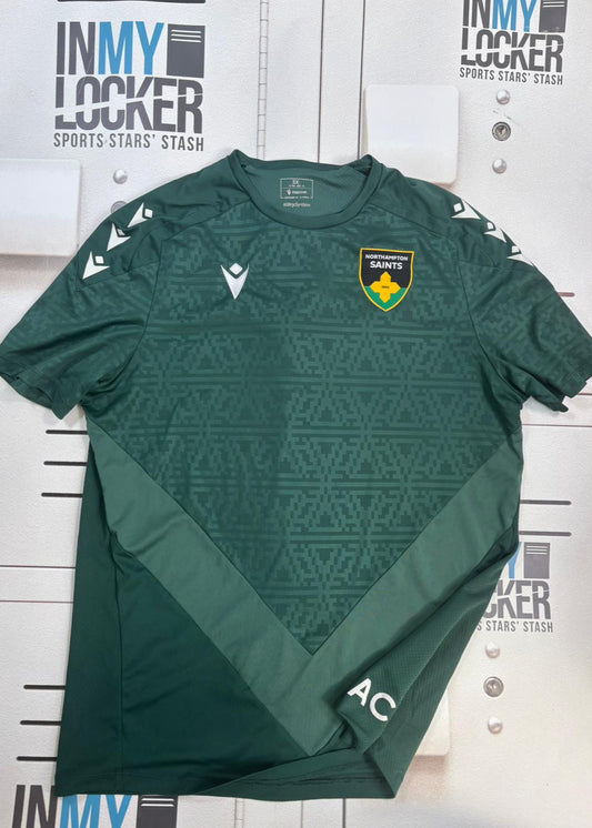 Alex Coles - Northampton Saints Initialled Gym Shirt [Green]