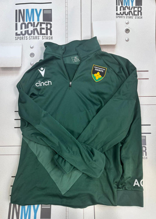 Alex Coles - Northampton Saints 1/4 Zip Training Jacket [Green]