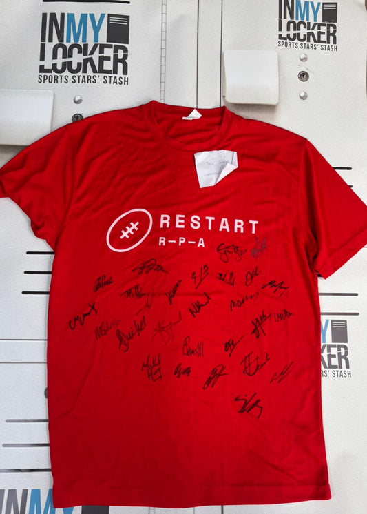 Restart - Sale Sharks : Squad Signed T-Shirt (Season Unknown) [Red]