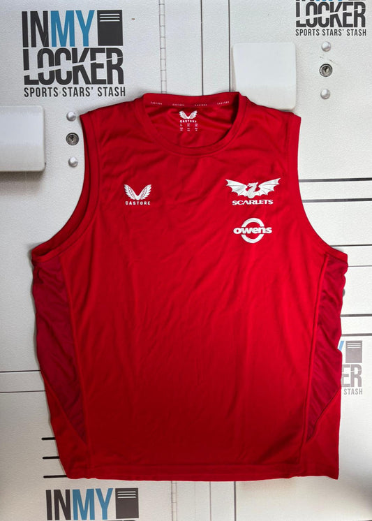 Henry Thomas - Scarlets Rugby Gym Vest [Red]