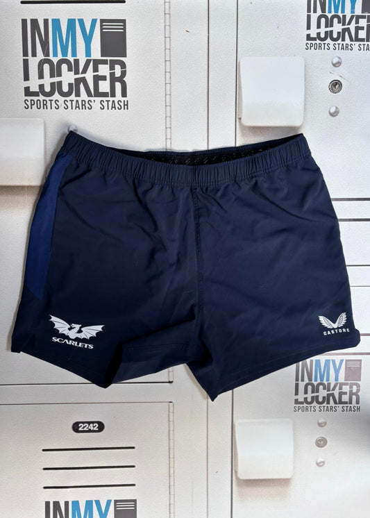 Henry Thomas - Scarlets Rugby Training Shorts [Navy]