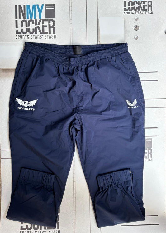 Henry Thomas - Scarlets Rugby Waterproof Training Joggers [Navy]
