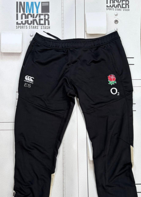 Elliott Stooke - Initialled England Rugby Gym Joggers [Black & Beige]
