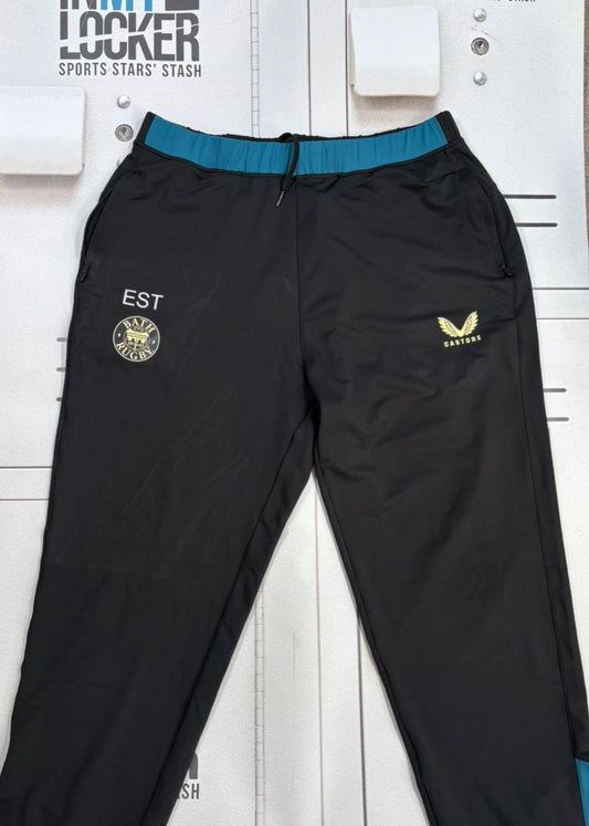 Elliott Stooke - Initialled Bath Rugby Gym Joggers [Black & Blue]