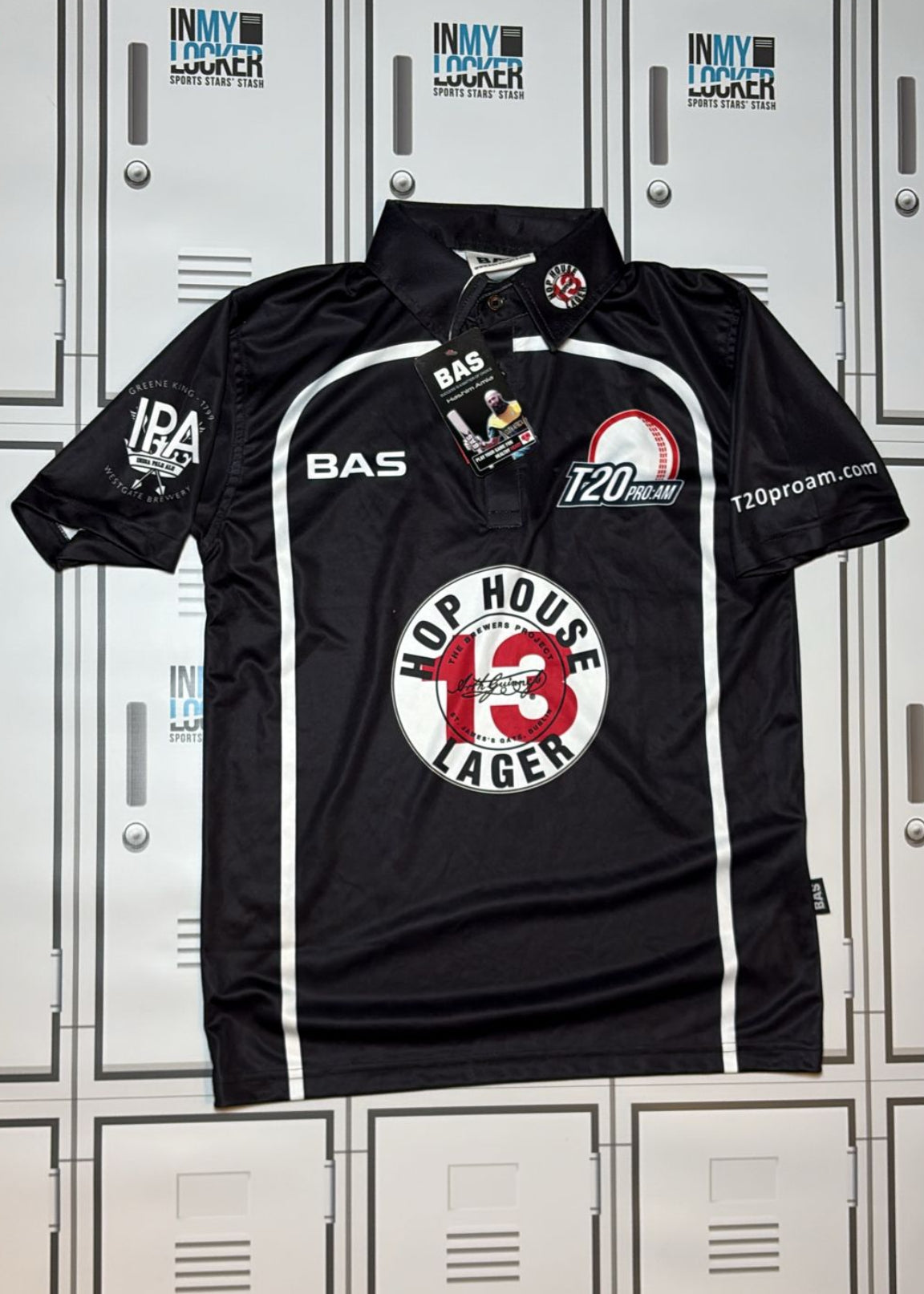 T20 Pro AM Cricket Buttoned Playing Shirt [Black]