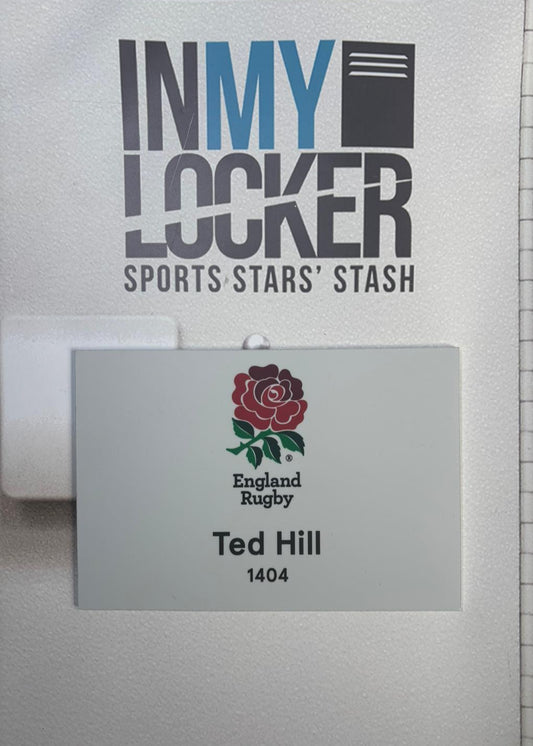 England Rugby - Ted Hill Changing Room Name Plate [White]