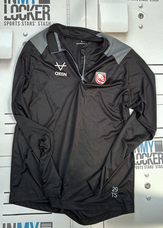 Tom Seabrook - Gloucester Rugby 1/4 Zip Training Jacket [Black]