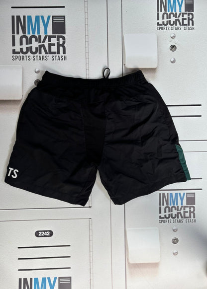 Tom Seabrook - Northampton Saints Initialled Gym Shorts  [Black & Green]