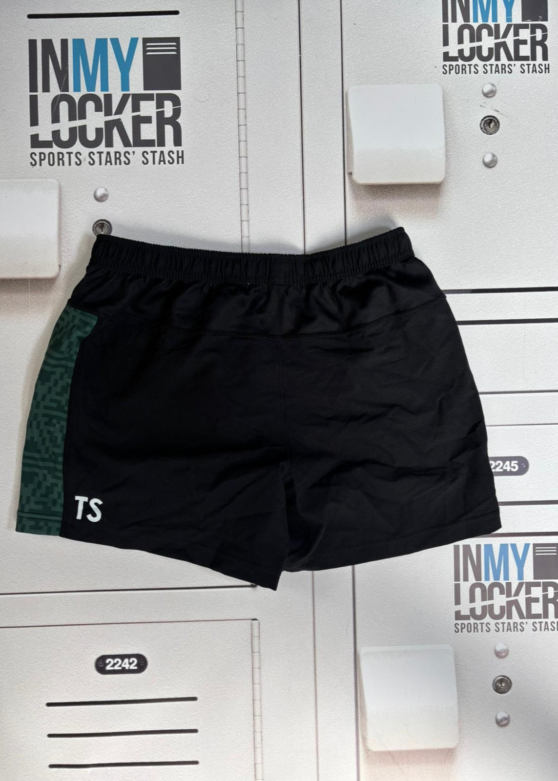 Tom Seabrook - Northampton Saints Initialled Training Shorts [Black & Green]