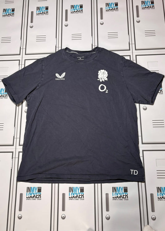 Theo Dan - England Rugby Castore Leisure T-Shirt Initialled TD [Navy]