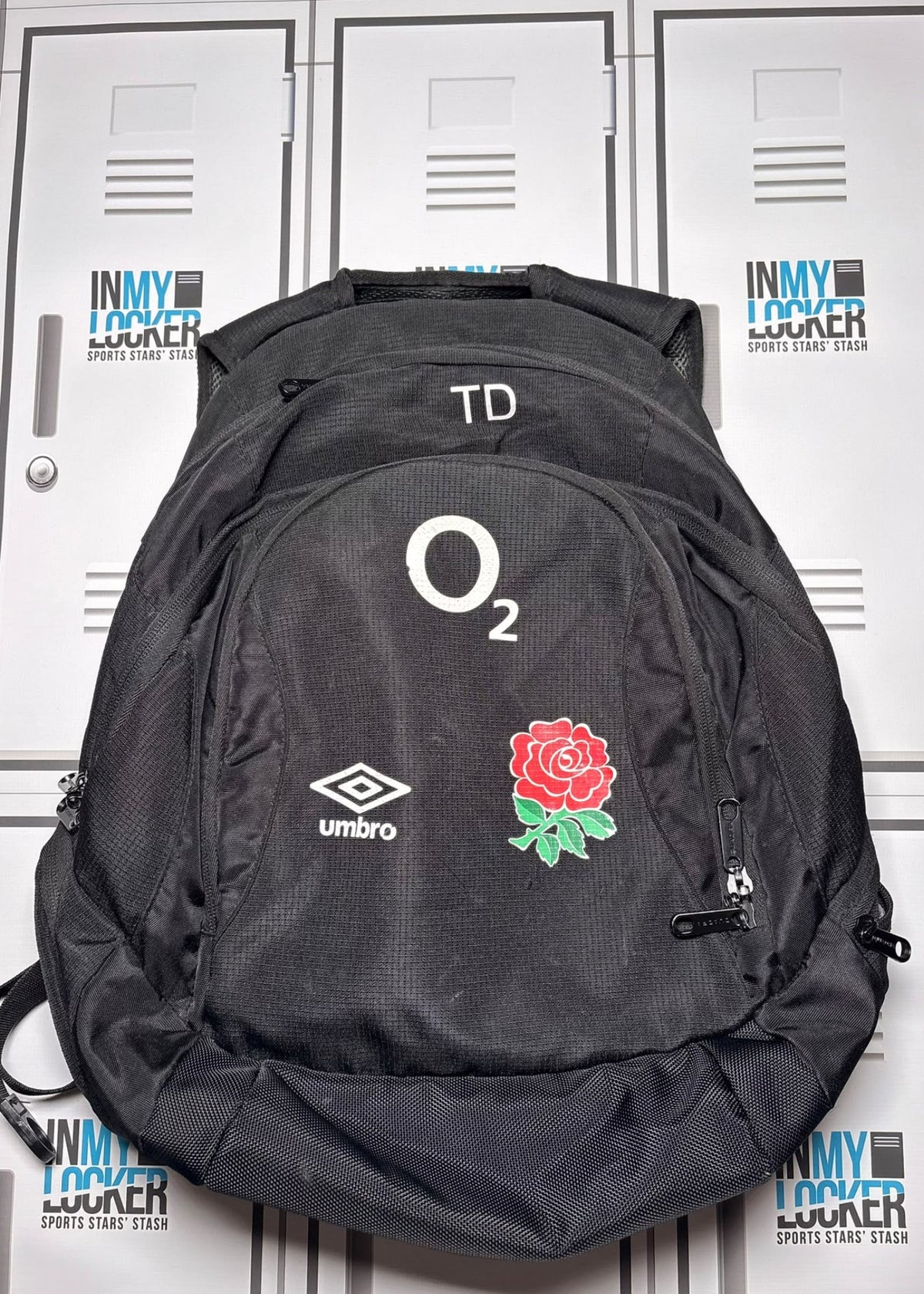 Theo Dan - England Rugby Umbro Rucksack Initialled TD [Black]