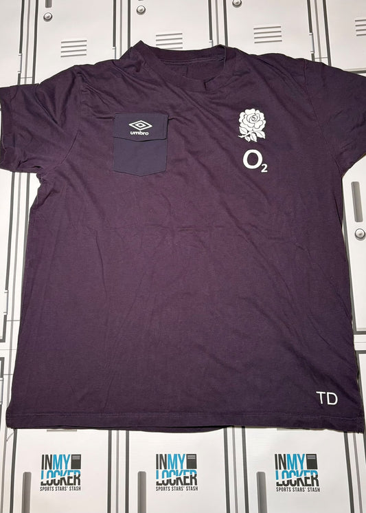 Theo Dan - England Umbro Leisure T-Shirt Initialled TD [Navy]