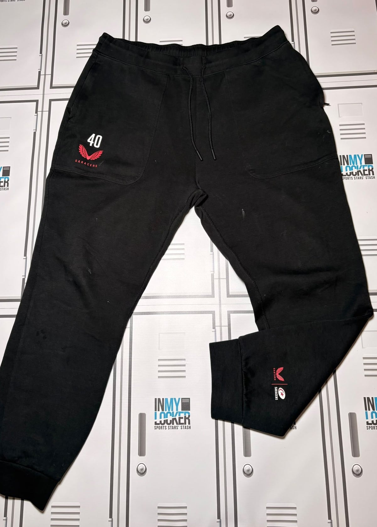 Theo Dan - Saracens Castore Jogger Bottoms Numbered 40 [Black]