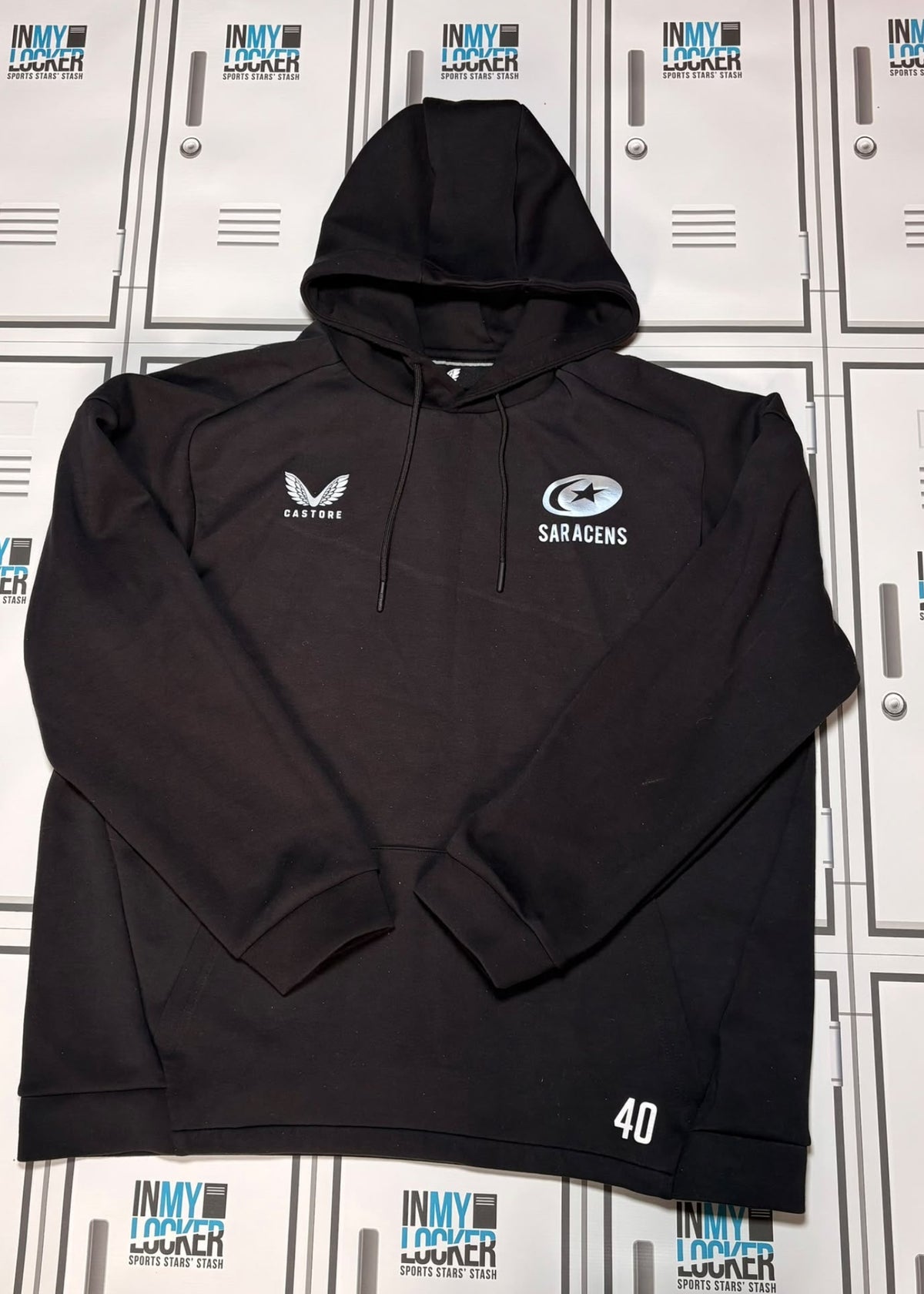 Theo Dan - Saracens Castore Leisure Hoodie Numbered 40 [Black]