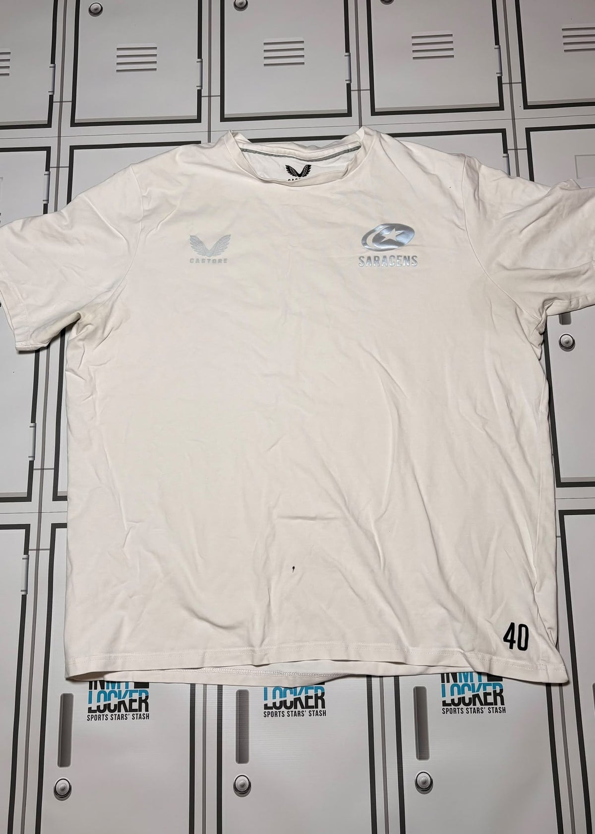 Theo Dan - Saracens Castore Leisure T-Shirt Numbered 40 [White]