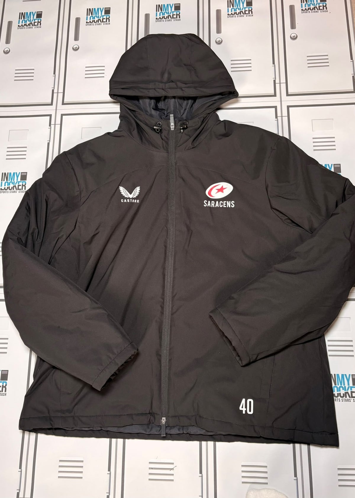 Theo Dan - Saracens Castore Padded Coat Numbered 40 [Black]