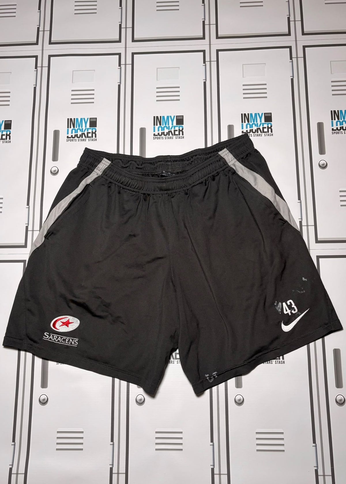 Theo Dan - Saracens Nike Leisure Shorts Numbered 43 [Black]