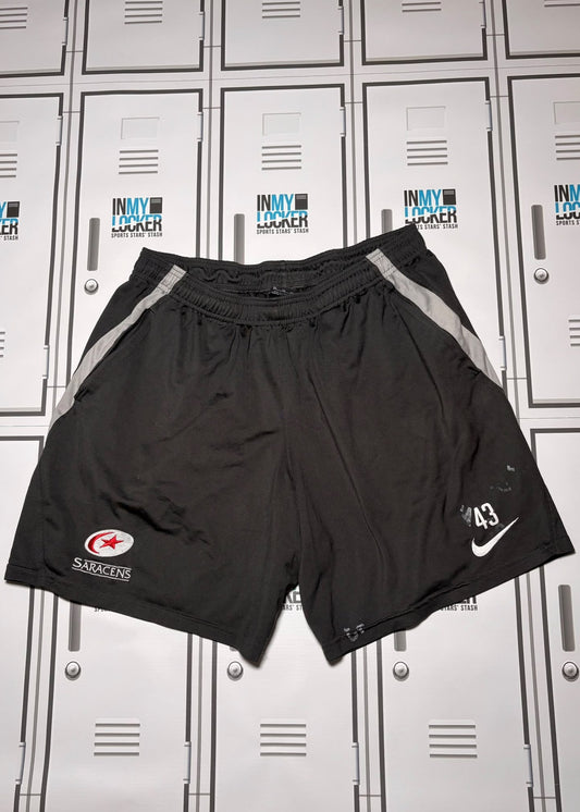 Theo Dan - Saracens Nike Leisure Shorts Numbered 43 [Black]