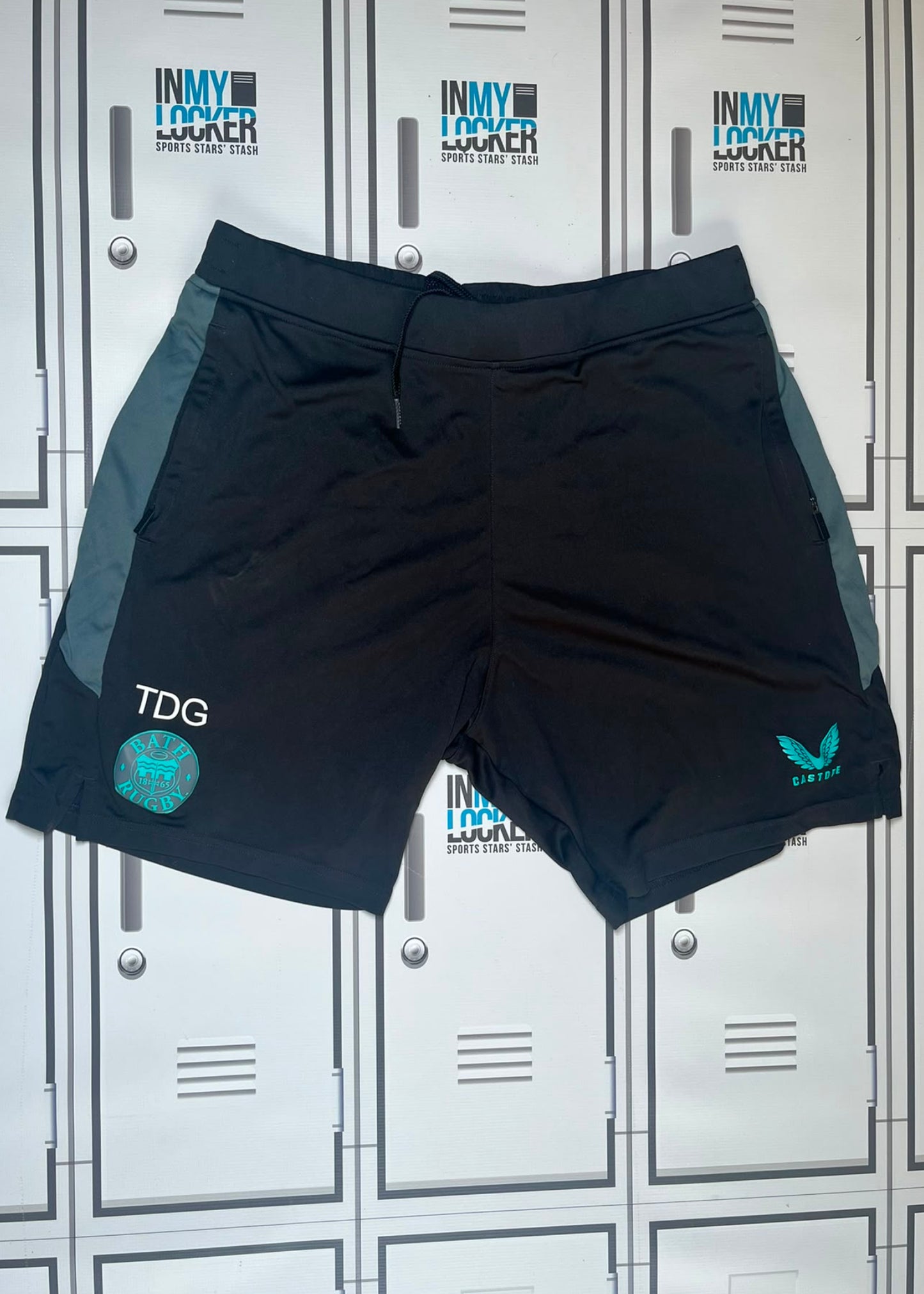 Tom de Glanville - Bath Rugby Castore Gym Shorts Initialled TDG [Black]