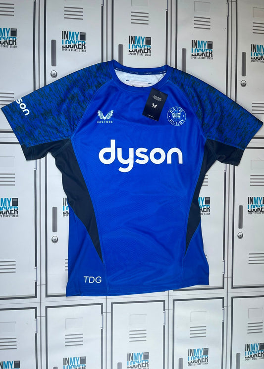 Tom de Glanville - Bath Rugby Castore Training Shirt Initialled TDG [Blue]