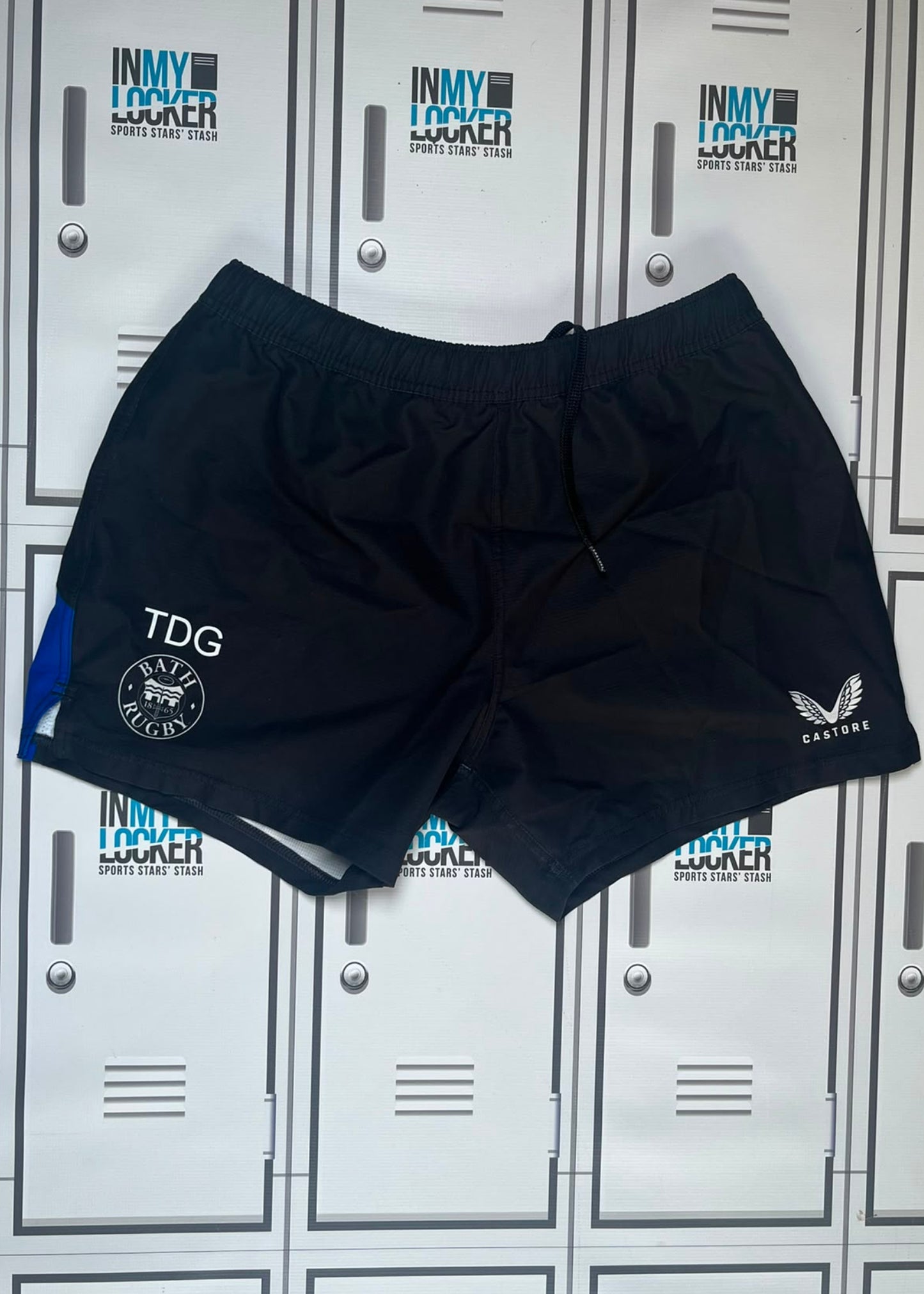 Tom de Glanville - Bath Rugby Castore Training Shorts Initialled TDG [Black]