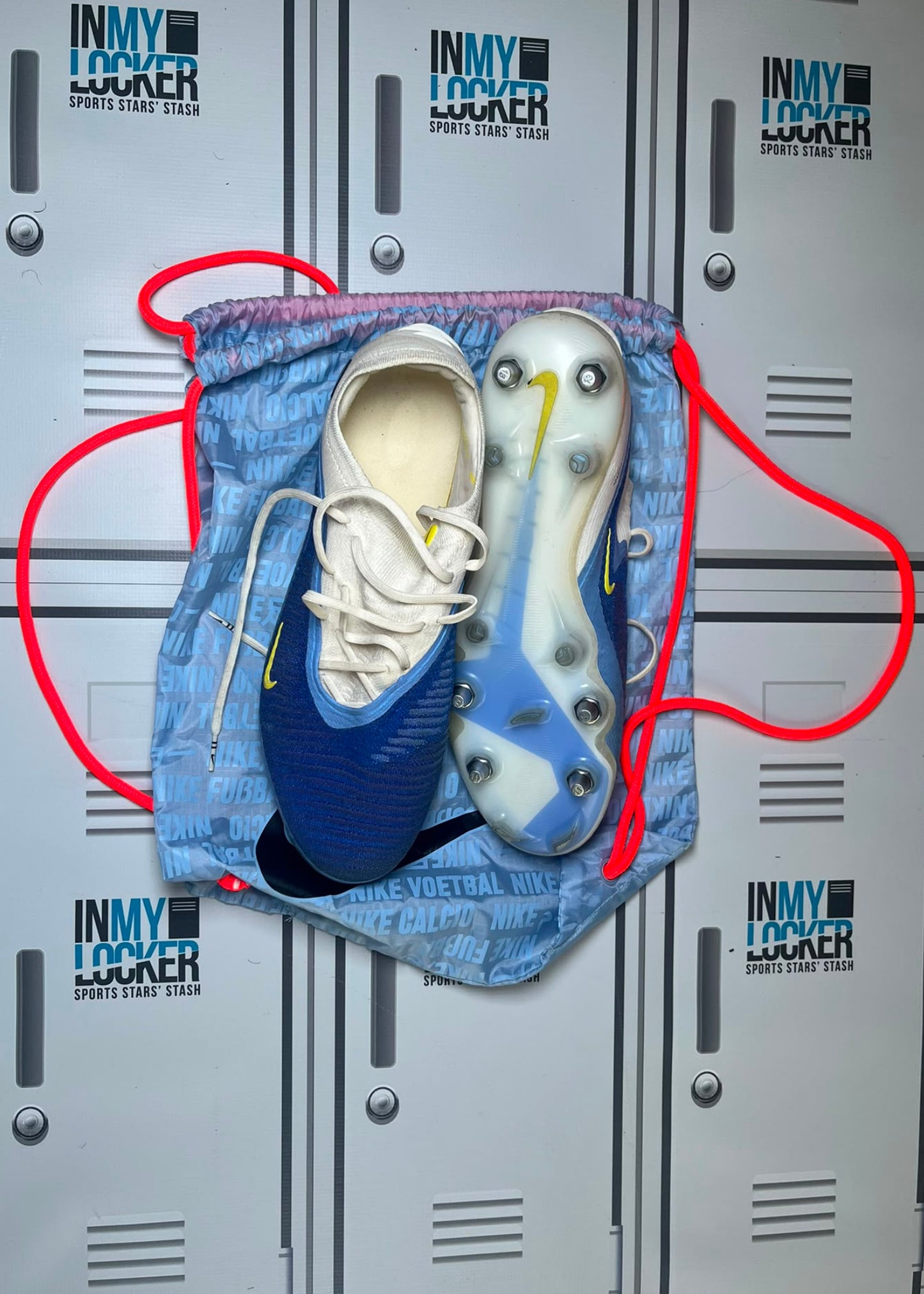 Tom de Glanville - Nike Phantom Hybrid Rugby Boots [Blue and White]