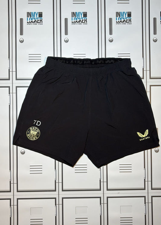 Tom Dunn - Bath Rugby Castore Training Shorts Initialled TD [Black]