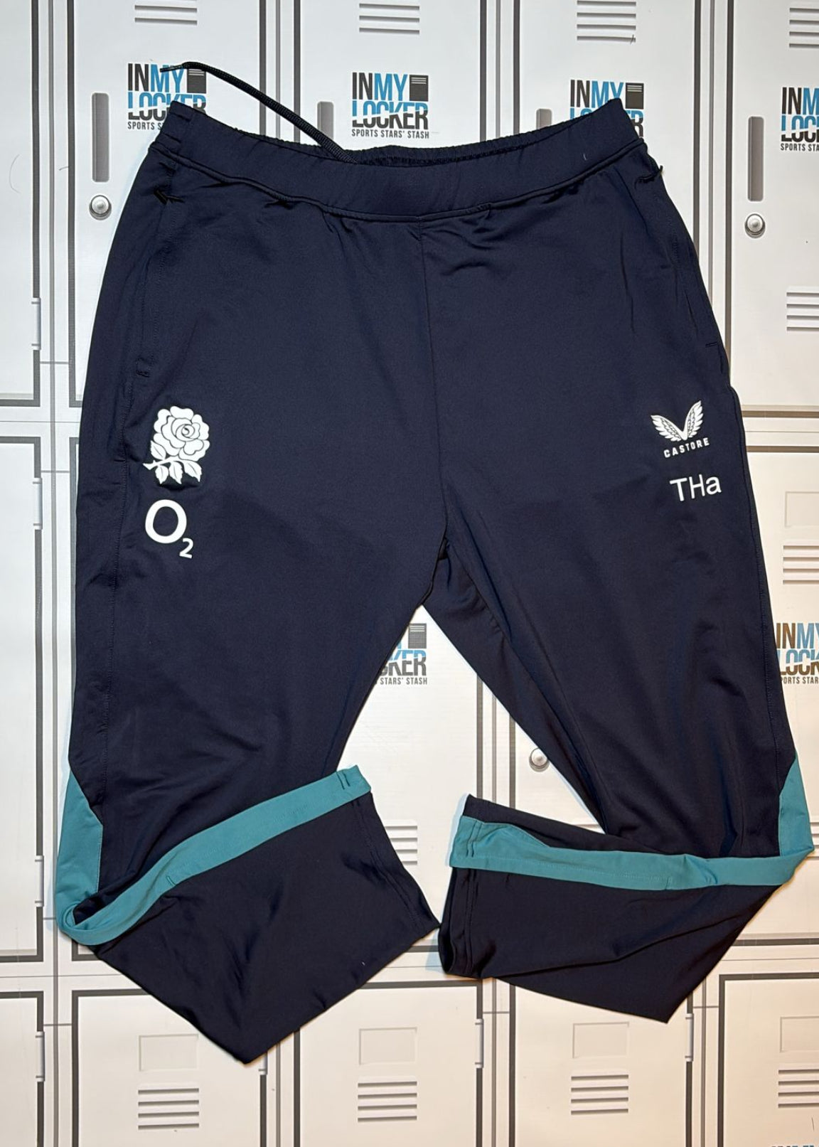 Tom Harrison - England Rugby Castore Contact Drill Pants Initialled THa [Navy]