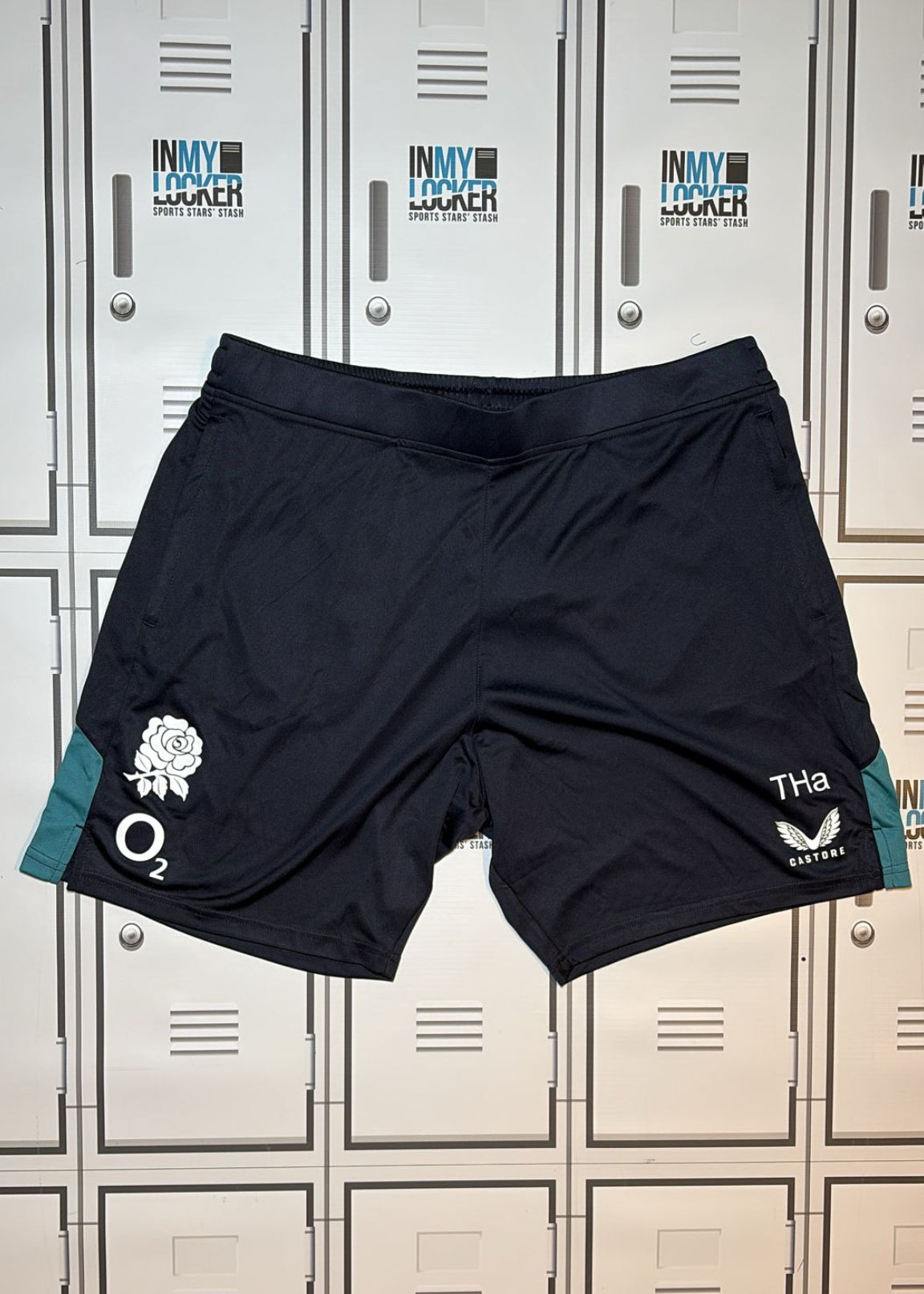 Tom Harrison - England Rugby Castore Gym Shorts Initialled THa [Navy]
