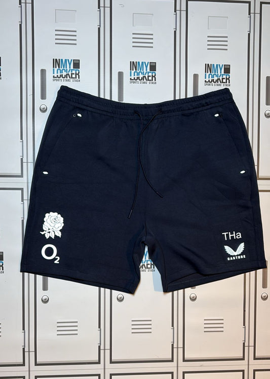 Tom Harrison - England Rugby Castore Knit Shorts Initialled THa [Navy]