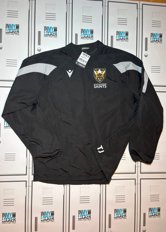 Tom James - Northampton Saints Macron Waterproof Drill Top Initialled TJ [Black]