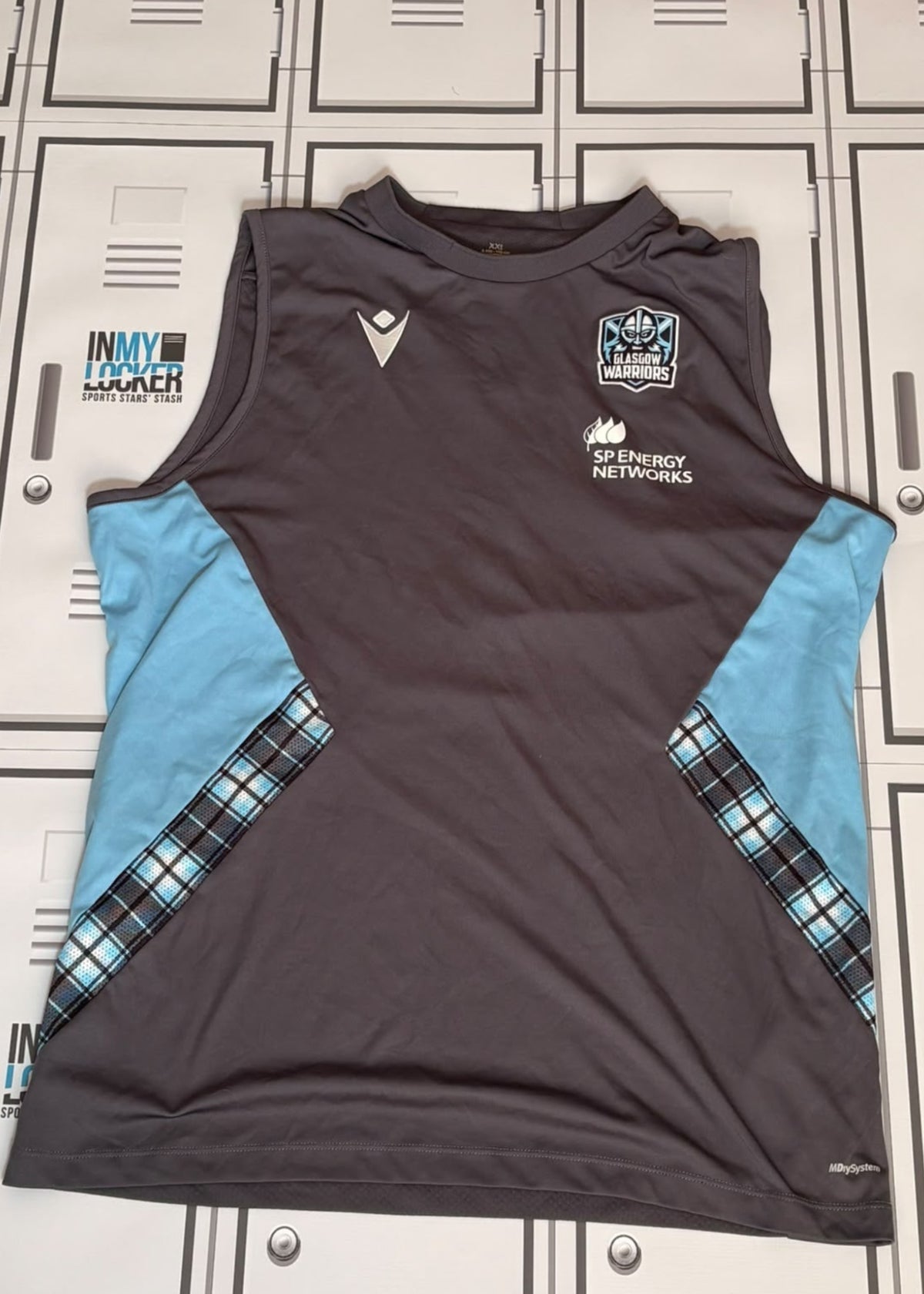 Tom Jordan - Macron Glasgow Warriors Gym Vest [Grey]