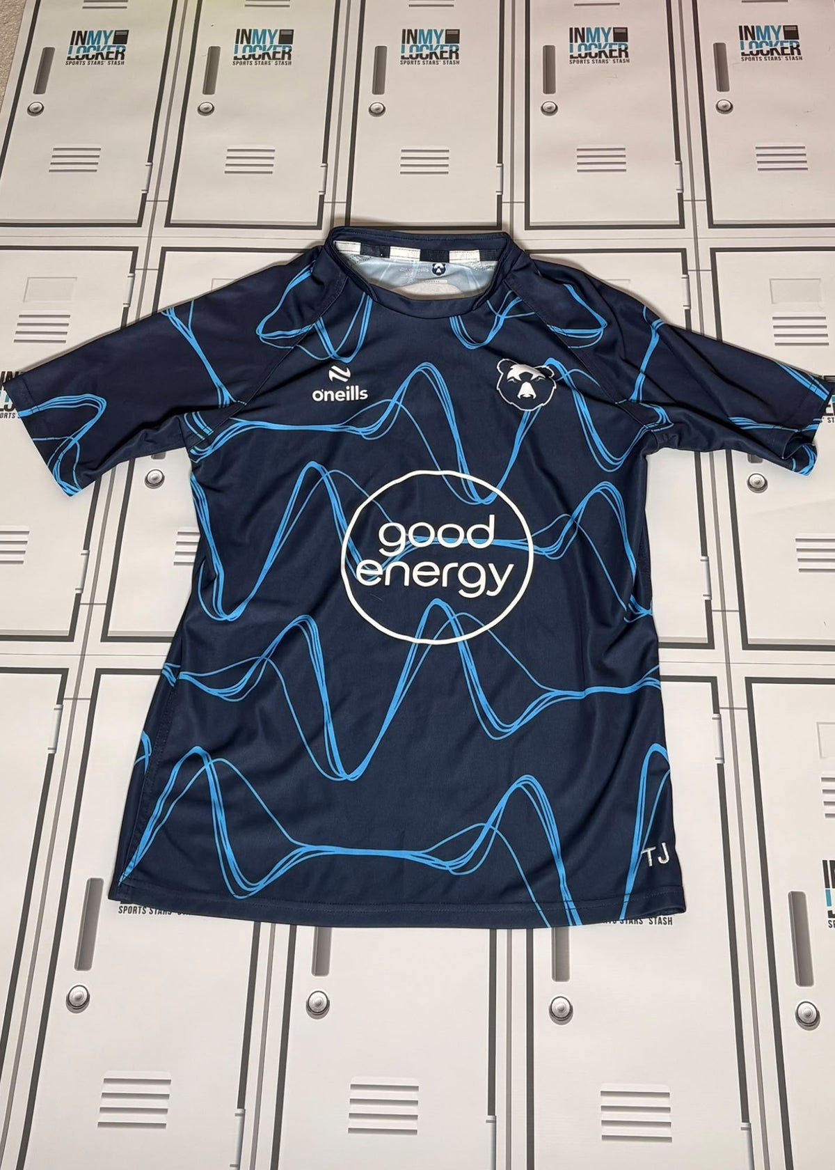 Tom Jordan - O’Neil’s Bristol Bears Training Shirt Initialled TJ [Navy and Blue]
