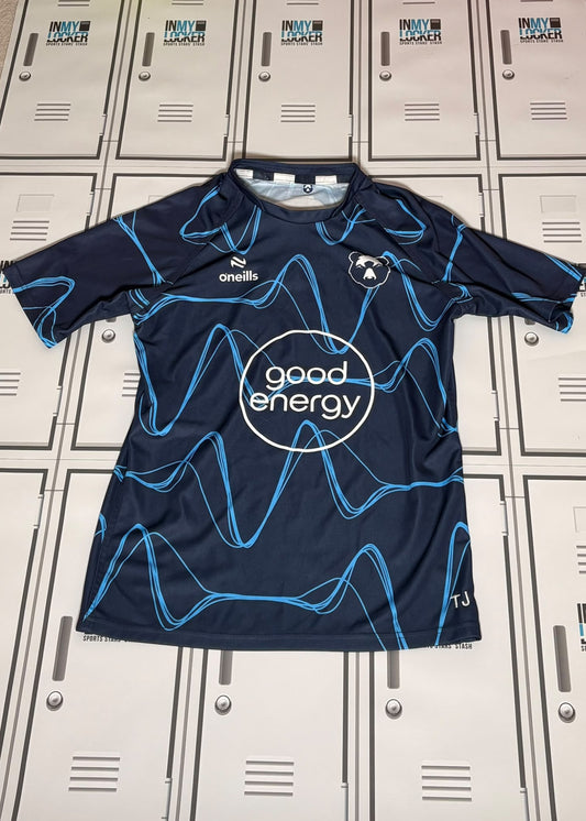 Tom Jordan - O’Neil’s Bristol Bears Training Shirt Initialled TJ [Navy and Blue]