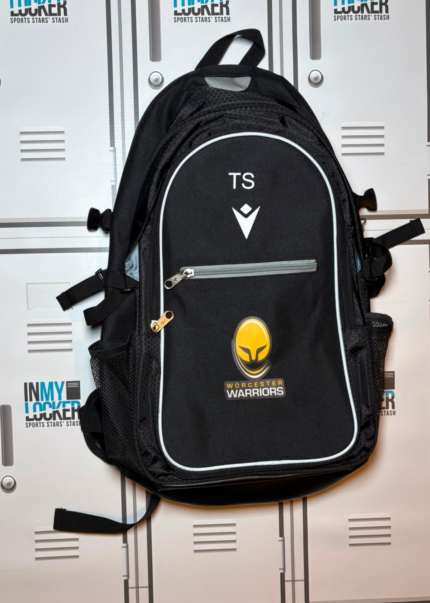 Tom Seabrook - Worcester Warriors Macron Rucksack Initialled TS [Black]