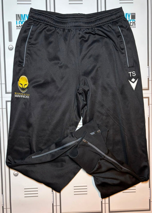 Tom Seabrook - Worcester Warriors Macron Training Bottoms Initialled TS [Black]