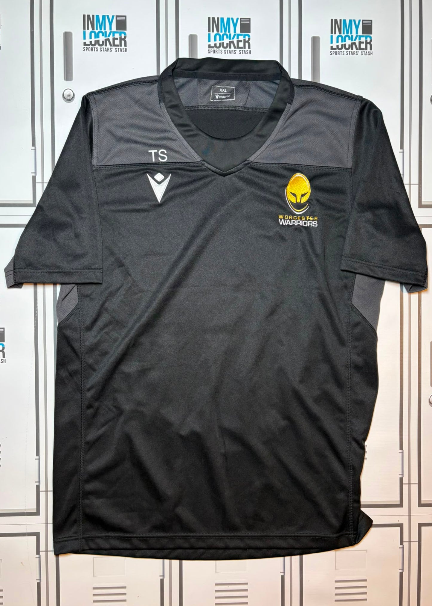 Tom Seabrook - Worcester Warriors Macron Training Shirt Initialled TS [Black]