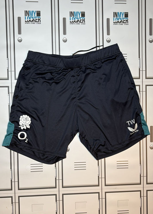 Tom Willis - England Rugby Castore Gym Shorts Initialled TW [Navy]