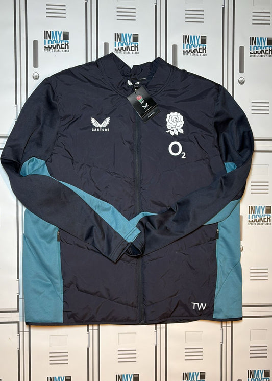 Tom Willis - England Rugby Castore Thermal Jacket Initialled TW [Blue]