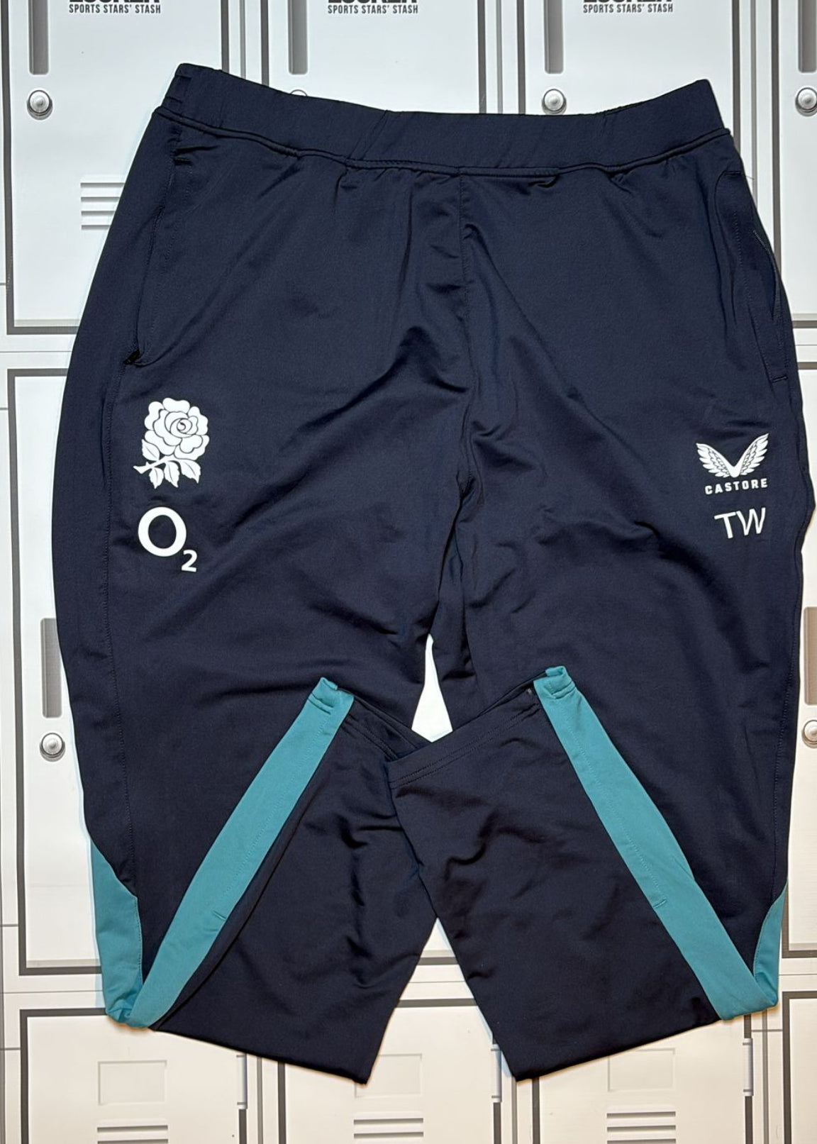 Tom Willis - England Rugby Castore Tracksuit Bottoms Initialled TW [Navy]