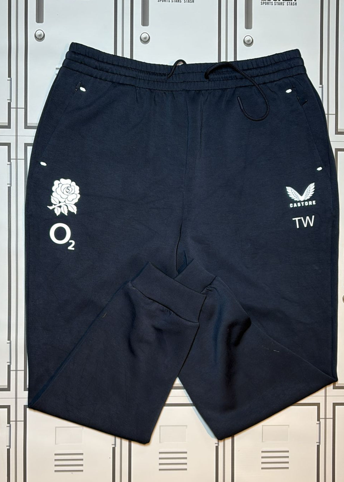 Tom Willis - England Rugby Castore Travel Knit Pants Initialled TW [Navy]