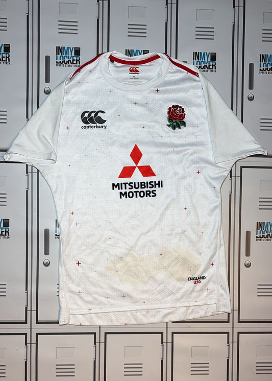 Tom Willis - England Rugby U20 Canterbury Match Shirt Numbered 8 [White]
