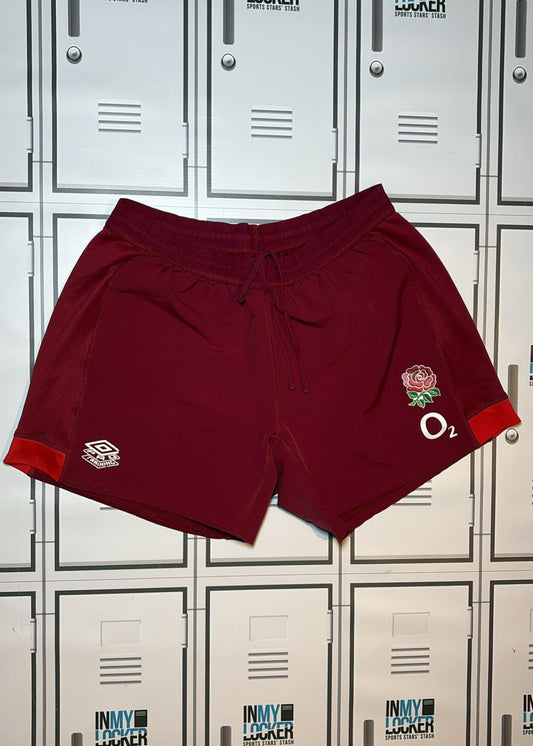 Tom Willis - England Rugby Umbro Contact Drill Shorts [Red]