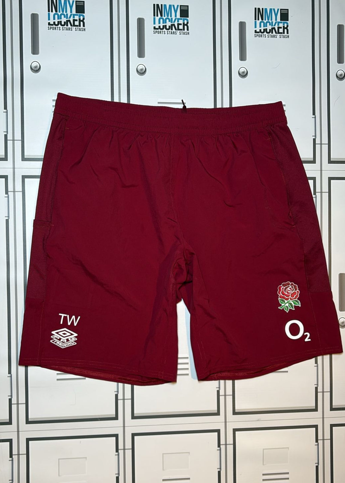 Tom Willis - England Rugby Umbro Gym Shorts Initialled TW [Red]