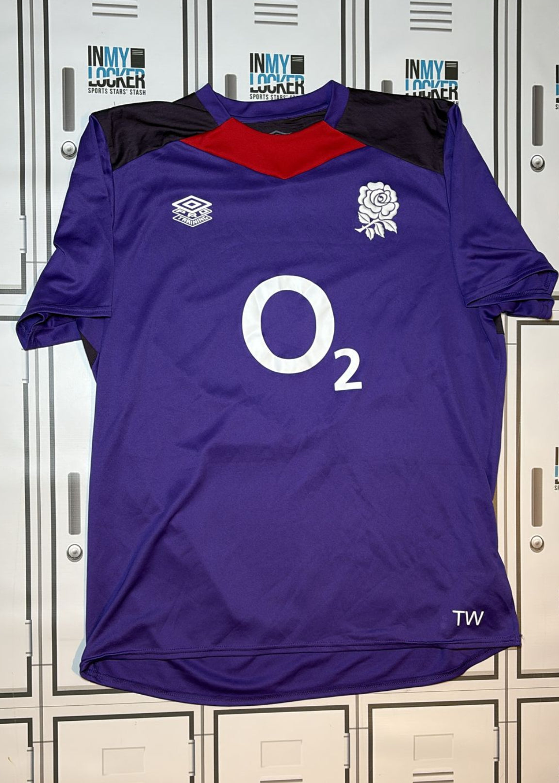Tom Willis - England Rugby Umbro Gym T-Shirt Initialled TW [Purple]