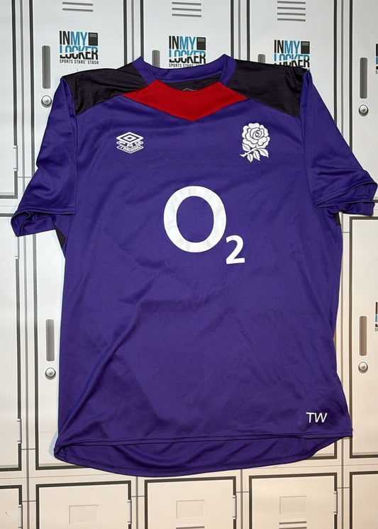 Tom Willis - England Rugby Umbro Gym T-Shirt Initialled TW [Purple]