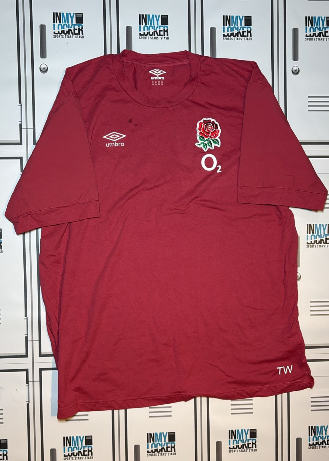 Tom Willis - England Rugby Umbro Leisure T-Shirt Initialled TW [Red]