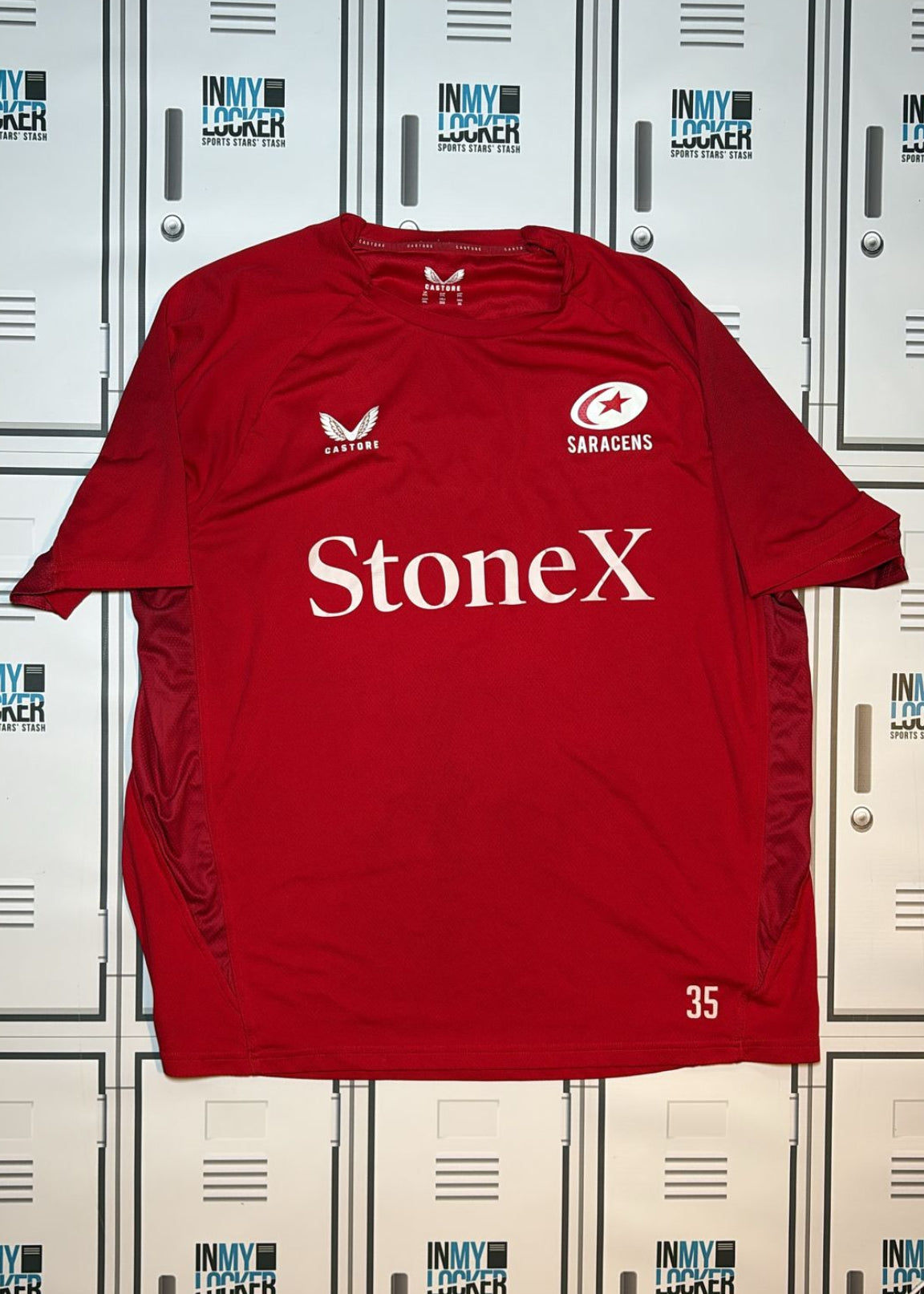 Tom Willis - Saracens Castore Gym T-Shirt Numbered 35 [Red]