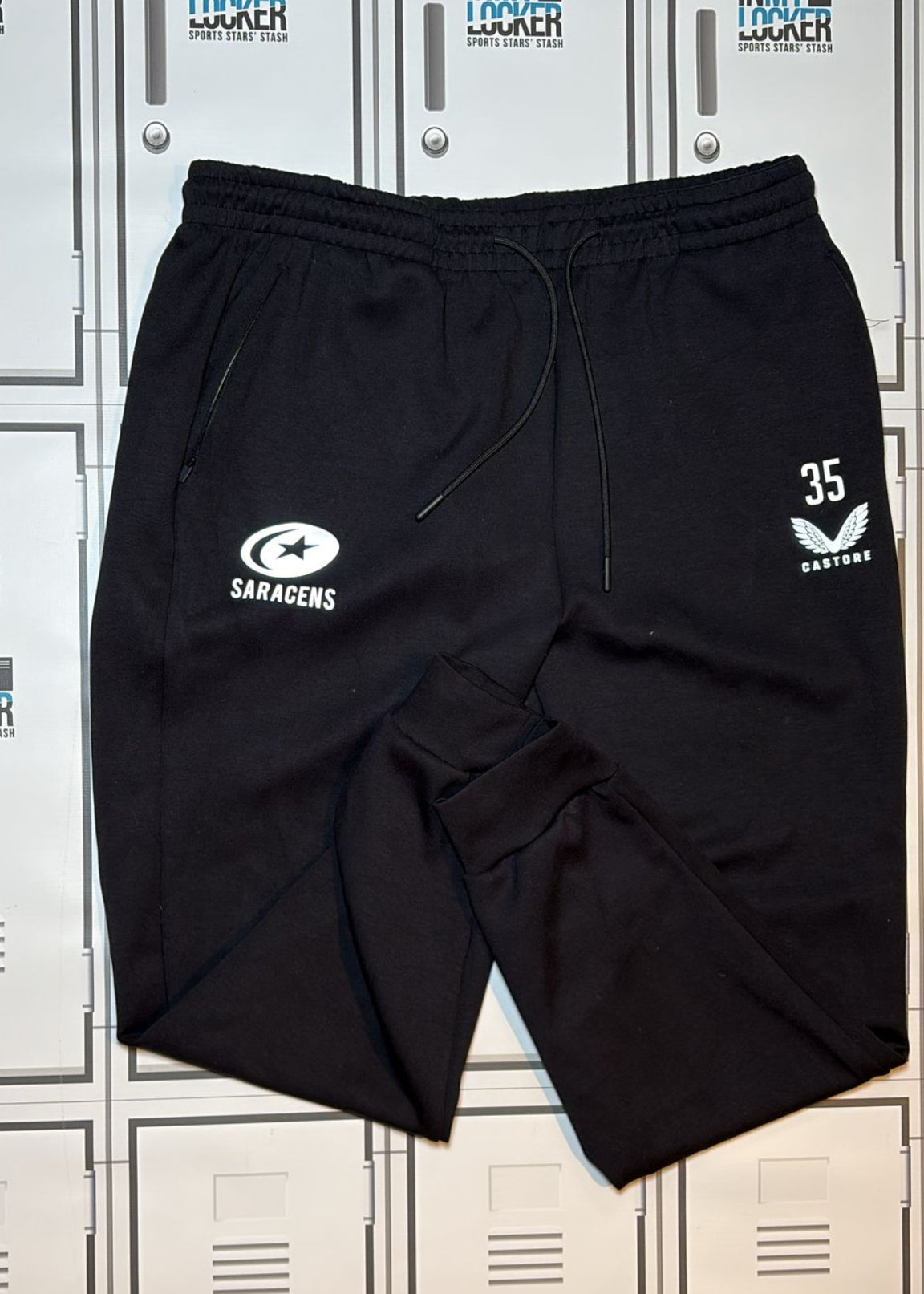 Tom Willis - Saracens Castore Jogging Bottoms Numbered 35 [Black]